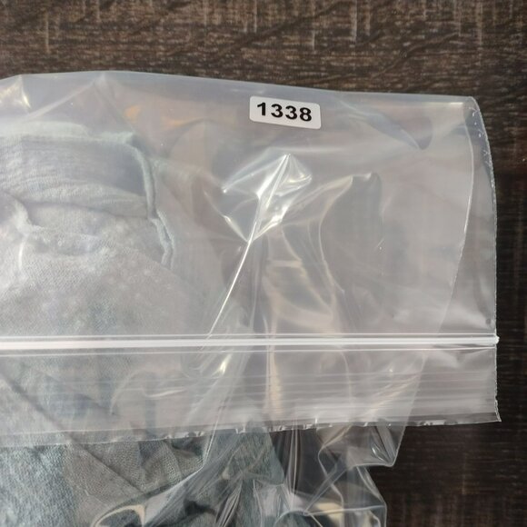 Womens Gauze Button Front Tie Waist Romper M Blue Roll Tab Sleeve Boho Casual - Picture 12 of 12